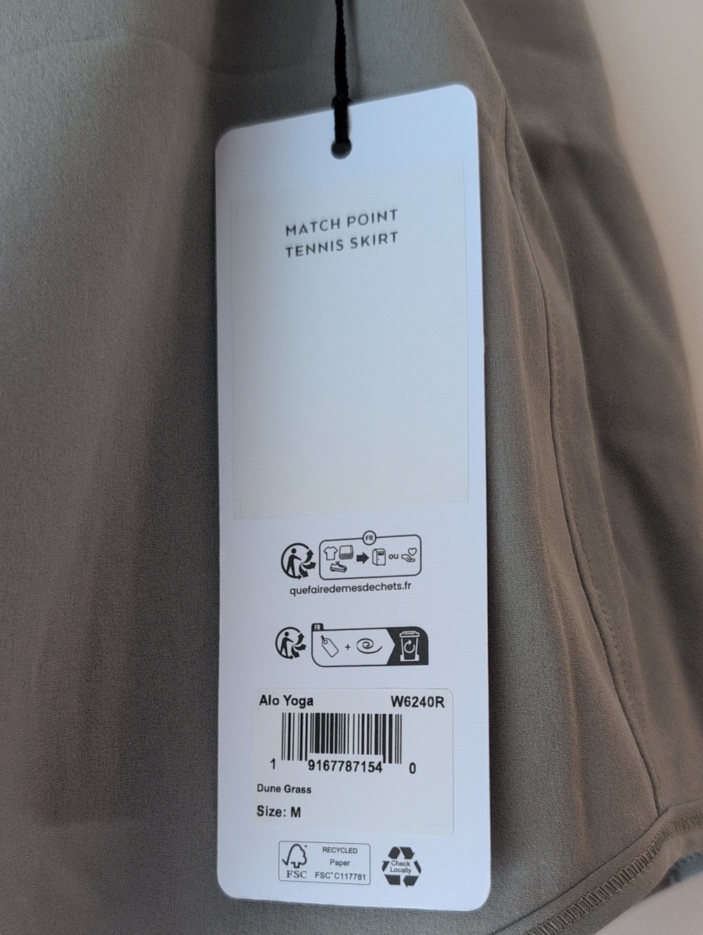 Alo Yoga Match Point Skirt Dune Grass Sold Out Color - Picture 11 of 12